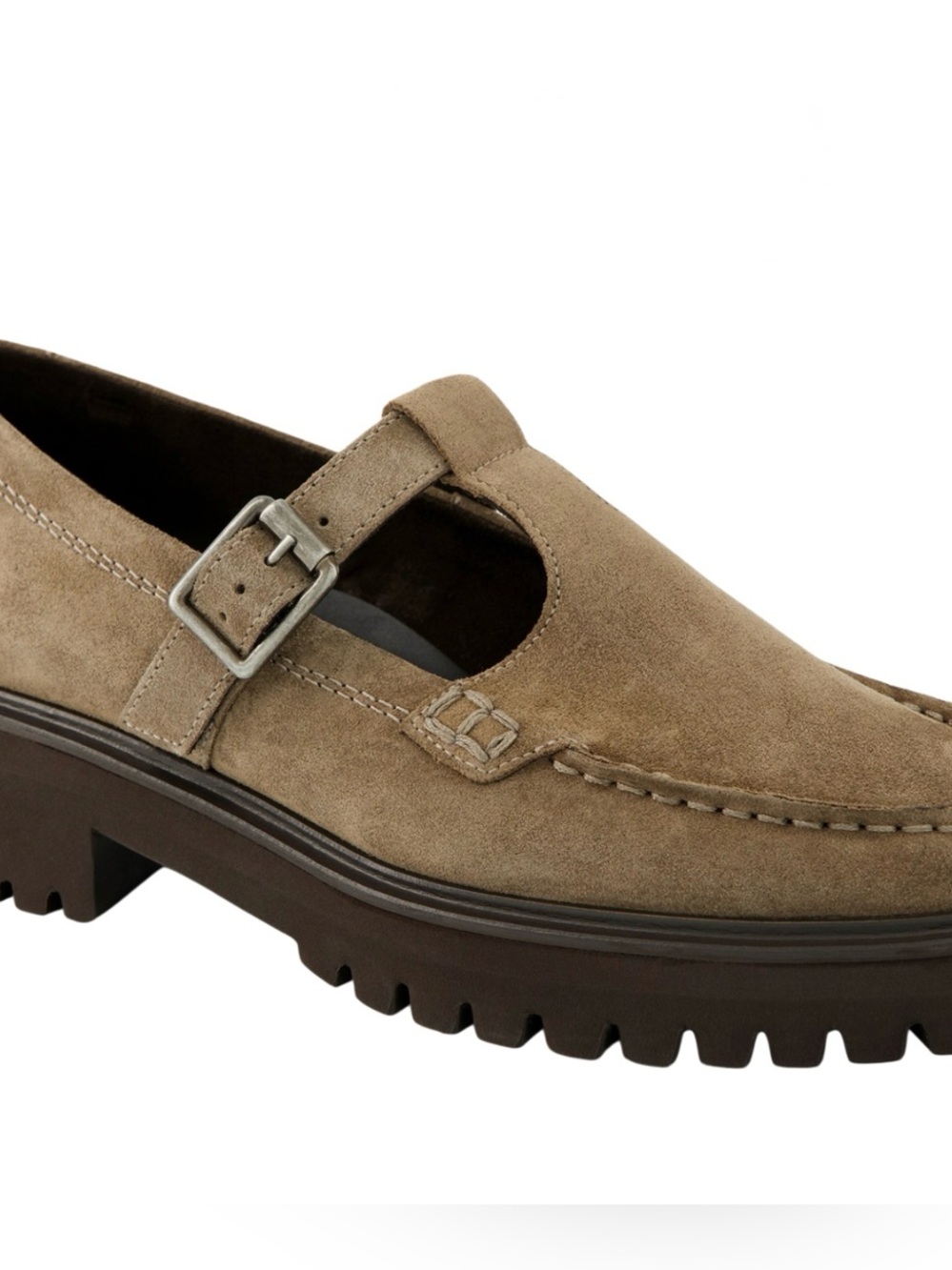 Mary Jane Leather loafers.  Tan suede leather. US sizes